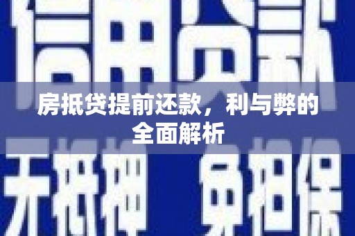 大名房抵贷提前还款，利与弊的全面解析