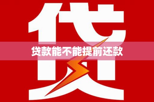 东阳贷款能不能提前还款