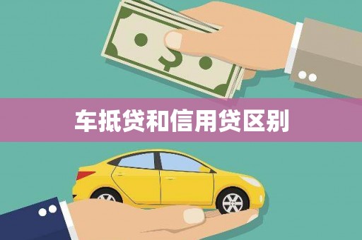 元谋车抵贷和信用贷区别
