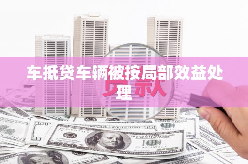 柳林车抵贷车辆被按局部效益处理