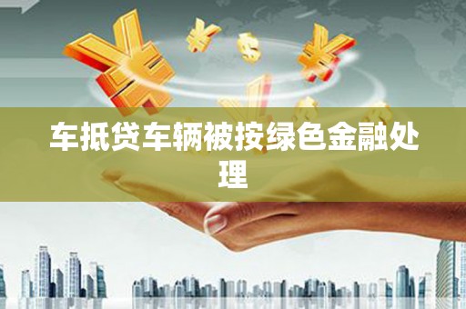 白塔车抵贷车辆被按绿色金融处理