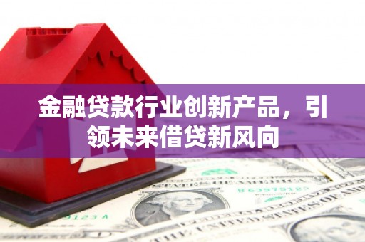 孟村金融贷款行业创新产品，引领未来借贷新风向