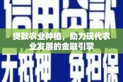 东引贷款农业种植，助力现代农业发展的金融引擎