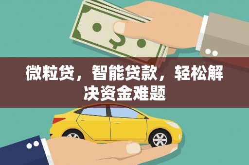 涿州微粒贷，智能贷款，轻松解决资金难题