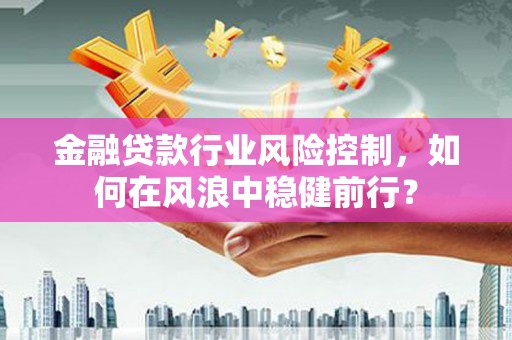 永平金融贷款行业风险控制，如何在风浪中稳健前行？