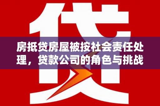 岷县房抵贷房屋被按社会责任处理，贷款公司的角色与挑战