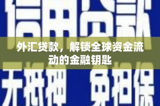 薛城外汇贷款，解锁全球资金流动的金融钥匙
