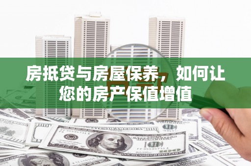 阳西房抵贷与房屋保养，如何让您的房产保值增值