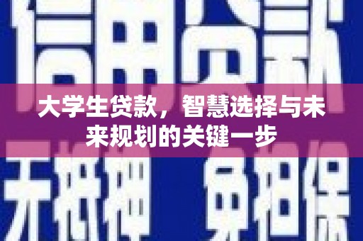 瑞安大学生贷款，智慧选择与未来规划的关键一步