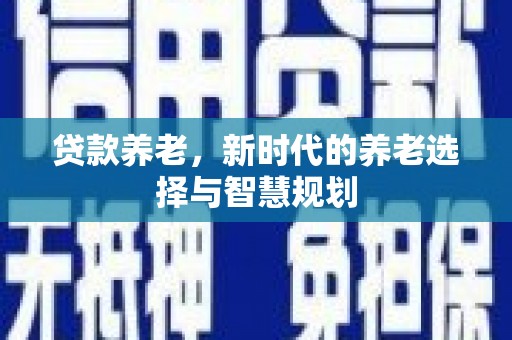 抚远贷款养老，新时代的养老选择与智慧规划
