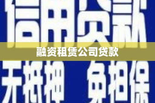 桃源融资租赁公司贷款