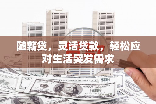 凌河随薪贷，灵活贷款，轻松应对生活突发需求
