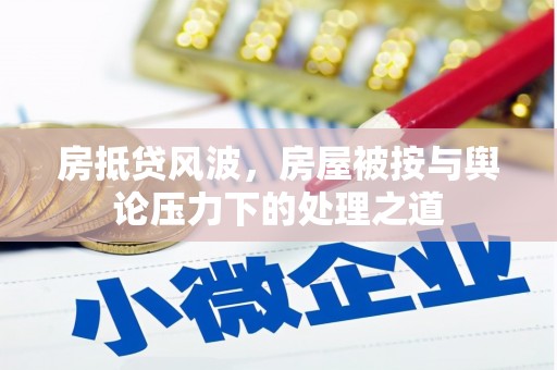 桥东房抵贷风波，房屋被按与舆论压力下的处理之道