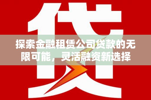 桦川探索金融租赁公司贷款的无限可能，灵活融资新选择