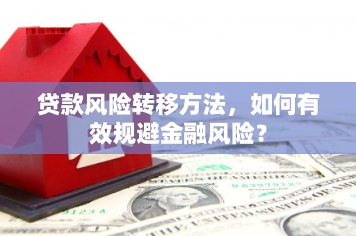 崇阳贷款风险转移方法，如何有效规避金融风险？