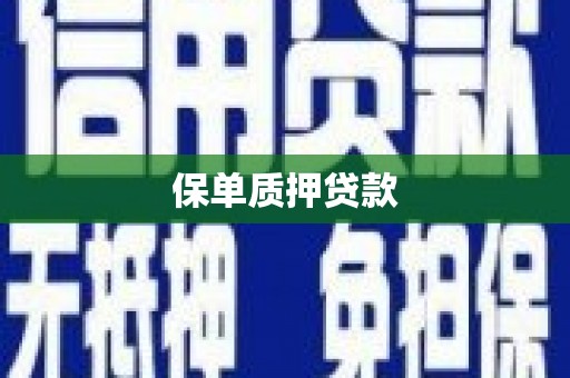 大埤保单质押贷款
