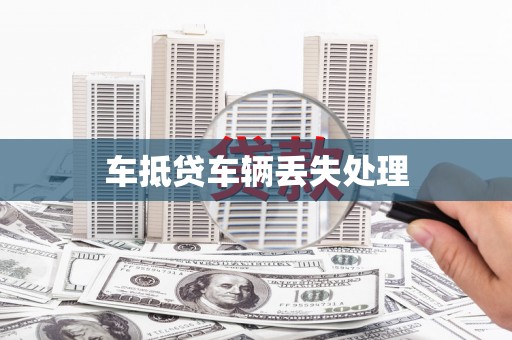 仙桃车抵贷车辆丢失处理