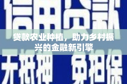 闸北贷款农业种植，助力乡村振兴的金融新引擎