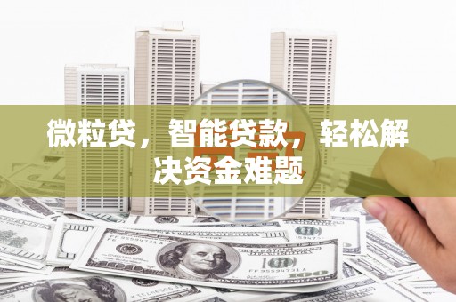 闸北微粒贷，智能贷款，轻松解决资金难题