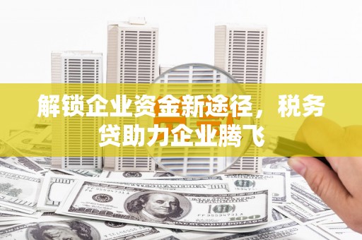黄大仙解锁企业资金新途径，税务贷助力企业腾飞