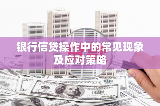 宝清银行信贷操作中的常见现象及应对策略