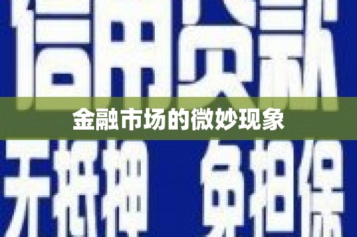 平鲁金融市场的微妙现象