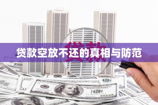 阜沙贷款空放不还的真相与防范